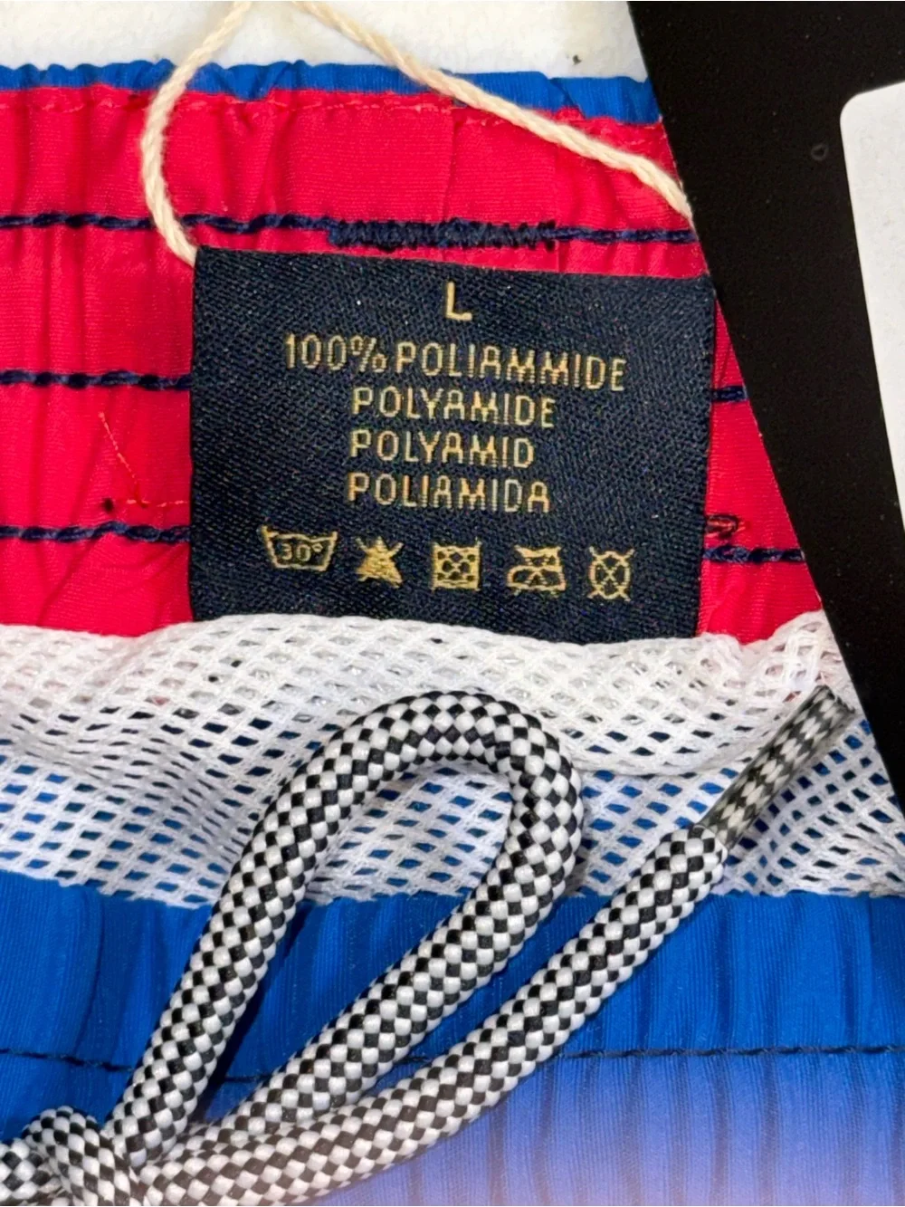 SCUOLA NAUTICA ITALIANA SWIM TRUNKS IN WHITE AND BLUE